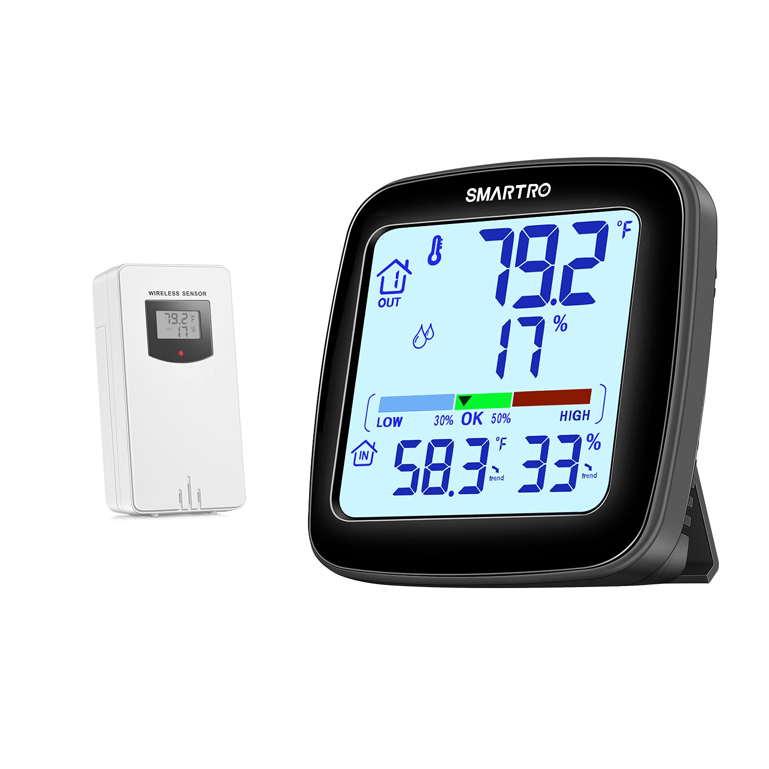 Smartro Sc92 Professional Indoor Outdoor Thermometer Wireless Digital Hygrometer Room Humidity Gauge Temperature And Humidity Me