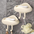 VENJA,Bathroom Soap Holder with Hook  Plastic Hanging Soap Tray for Shower, Wash Basin & Kitchen Sink, Drain Water Design Soap