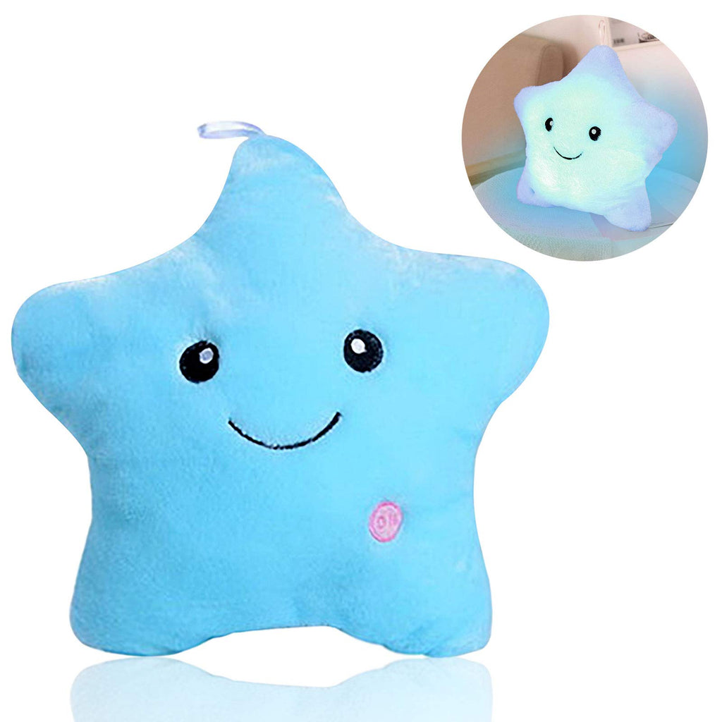 Kaheaum Creative Twinkle Star Glowing Led Night Light Up Plush Pillows Stuffed Toys Birthday Gifts For Kid Children Friends,Couc