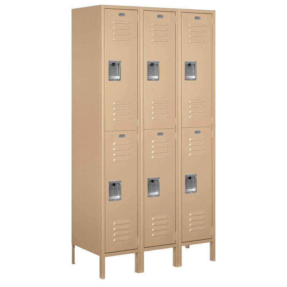 Salsbury Industries 52368Tn-U Double Tier 45-Inch Wide 6-Feet High 18-Inch Deep Unassembled Extra Wide Standard Metal Locker, Ta