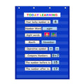 Vnom Standard Pocket Chart Clear 10 Pockets Chart For Classroom & Home Heavy Duty Hanging Pocket Chart For Word Wall/Letter Card