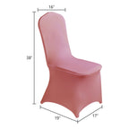 Supero Waterproof Spandex Chair Cover 12Pcs, Stretch Dining Chair Covers, Polyester Outdoor Chair Covers, Protector Stretch Chair Cover For Party Universal, Banquet, Wedding Event, Hotel(Dusty Pink)