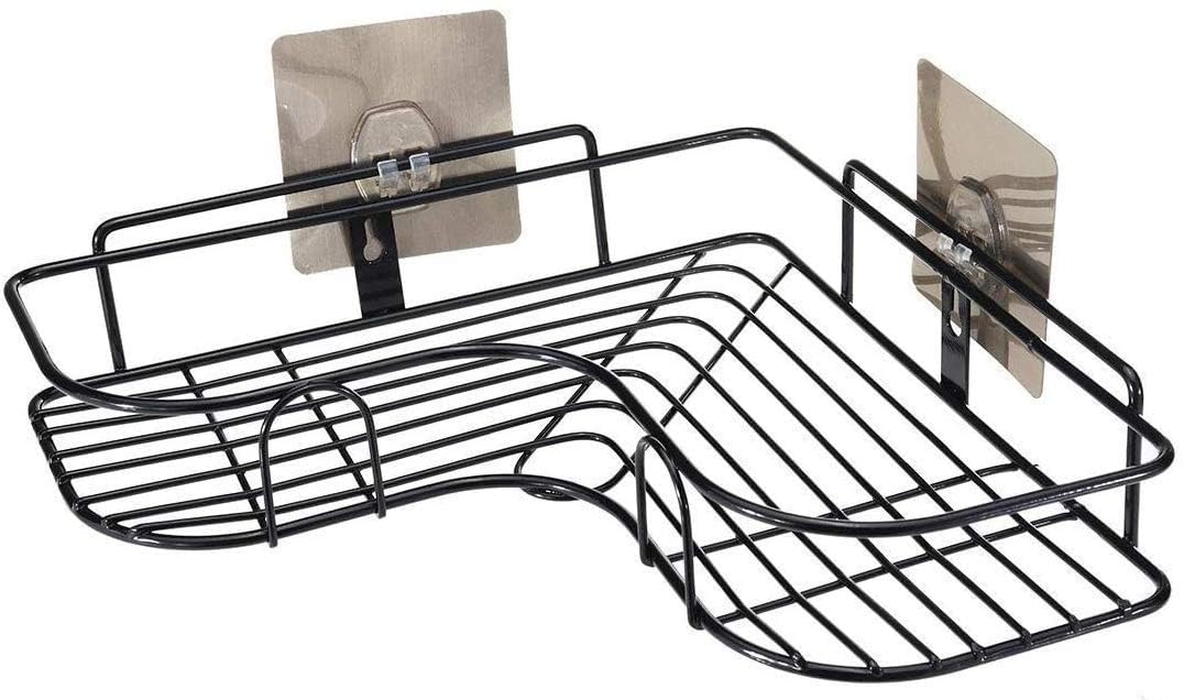 Mirvansh Corner Shelf Wall Mounted for Bathroom and Kitchen Storage Rack Metal Self Adhesive No Drilling Space Saving Organizer