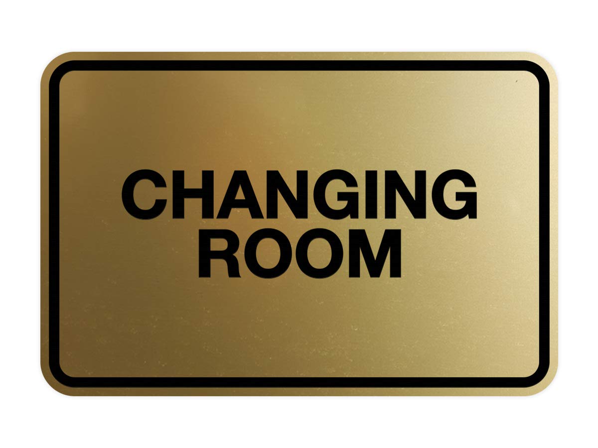 Signs Bylita Classic Changing Room Sign (Brushed Gold) - Medium
