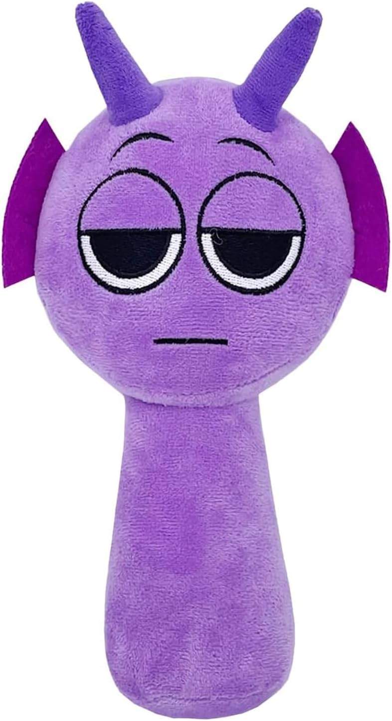 Sprunki Plush,10In Sprunki Game Plush, Realistic Cute Soft Stuffed Animal Doll Pillows Game Fans Boy Girl Kids(Durple)