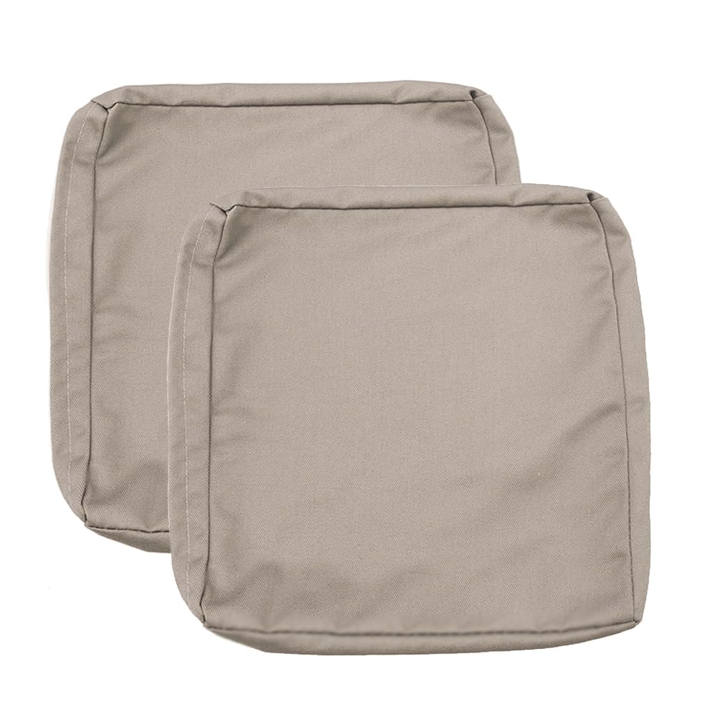 Sqodok Patio Cushion Covers 22X22 Waterproof Outdoor Cushion Covers Replacement 2Pack Patio Cushion Seat Slicovers With Ties, Pi