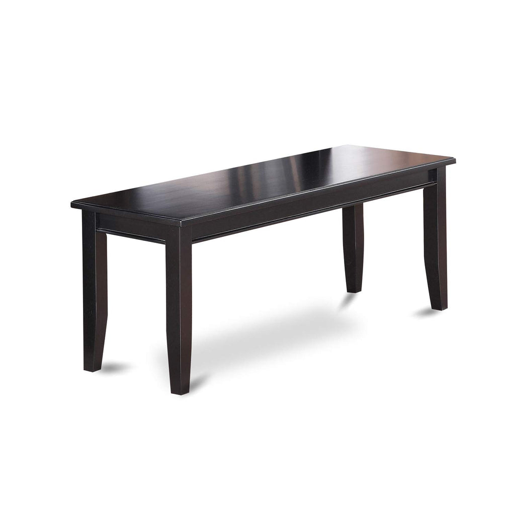 East West Furniture Dule6-Blk-Lc 6 Pc Kitchen Table With Bench-Dining Table And 4 Kitchen Chairs And Bench