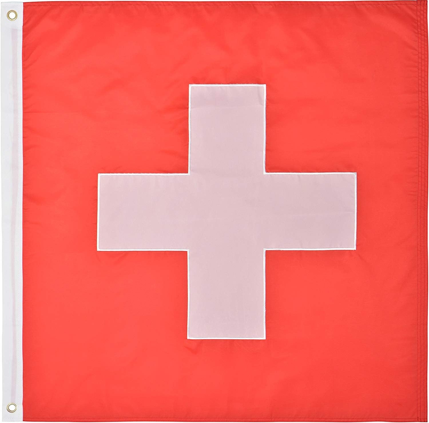 Switzerland Flag 3' X 3' Ft 210D Nylon Premium Outdoor Swiss Flag
