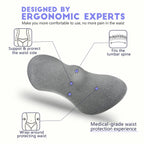 Lumbar Support Pillow, Lumbar Pillow For Low Back Pain Relief, Ergonomic Memory Foam Lumbar Pillow, Breathable & Detachable & Wa