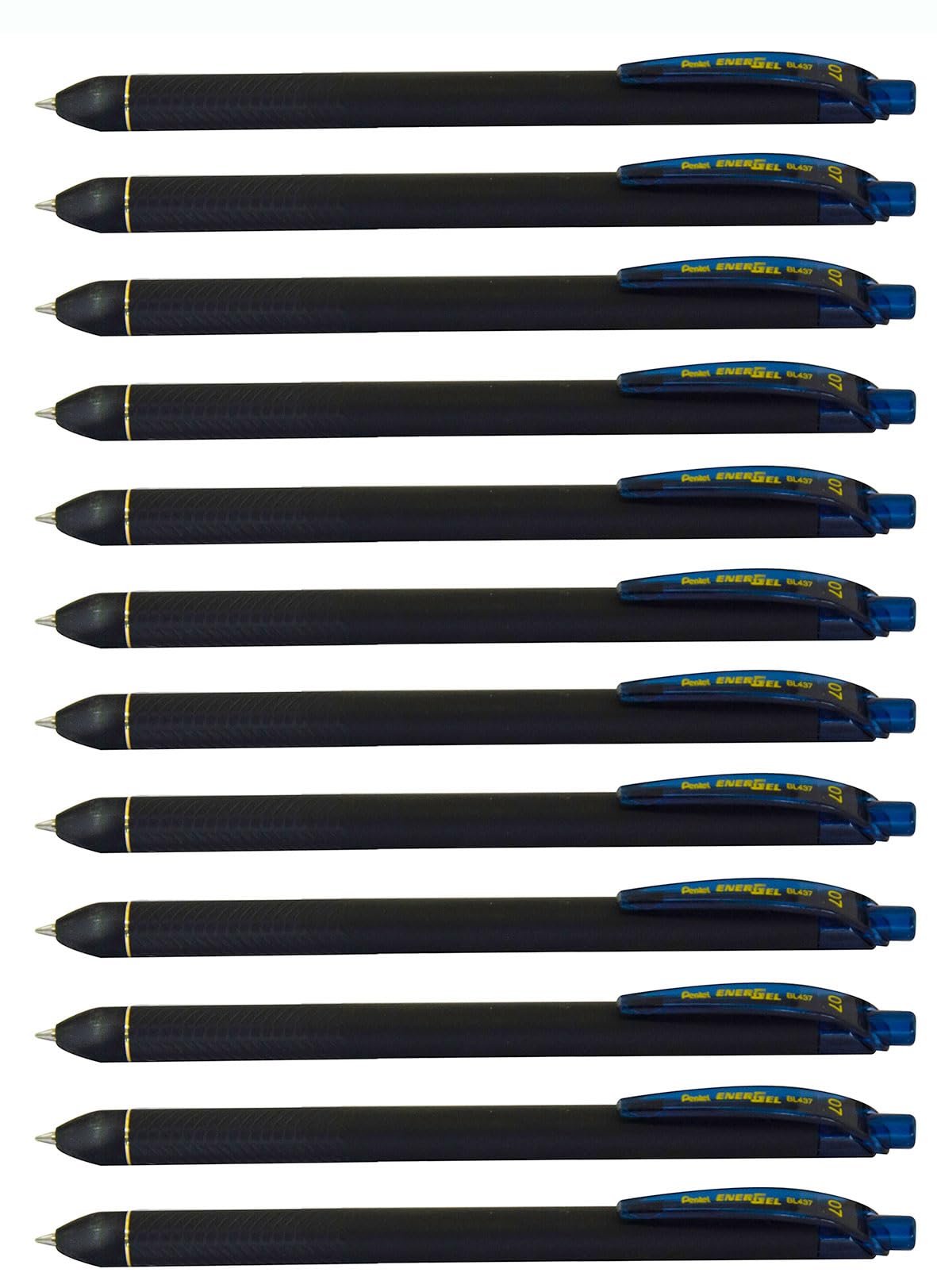 Pentel Energel Kuro Liquid Gel Pen, (0.7Mm) Medium Line, Navy Blue Ink, 12 Pack (Bl437R1-Ca)