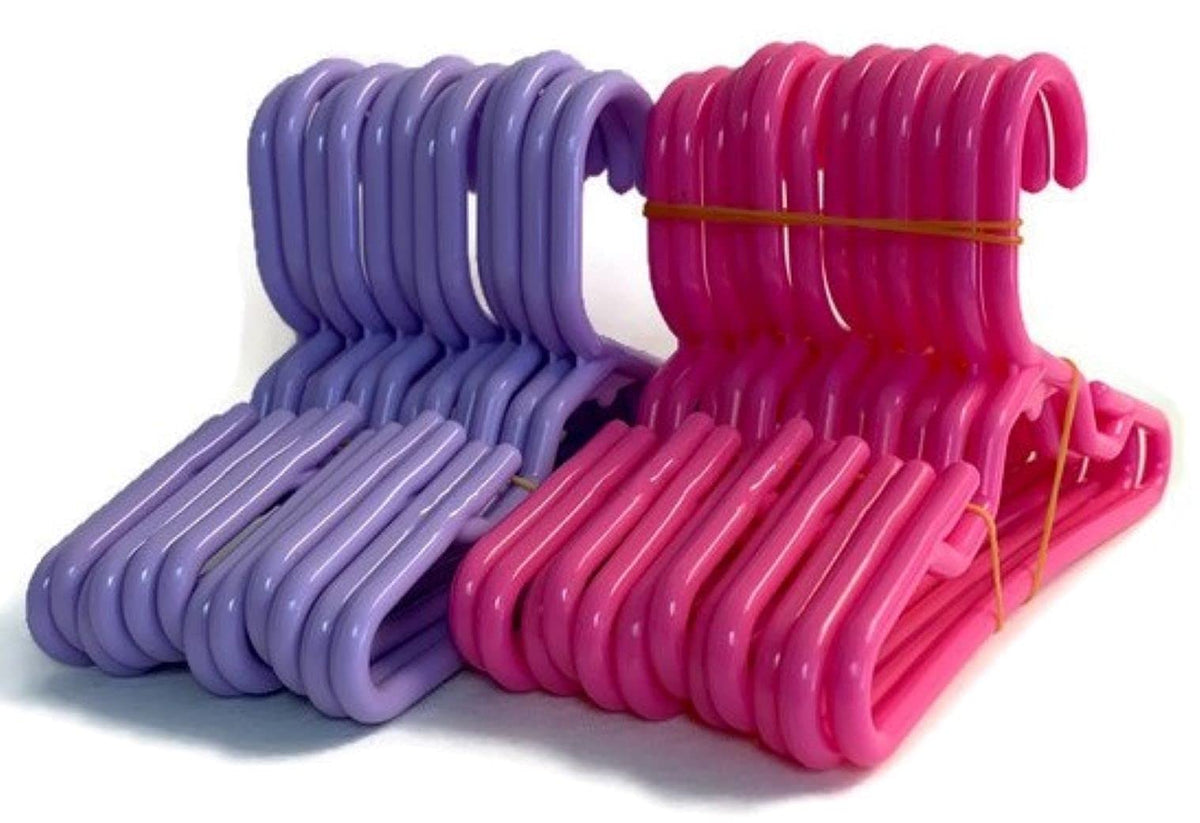 12 Lavender and 12 Pink Hangers(2 Dozen) for 14 inch Doll Clothes