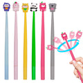 Yoytoo Cute Cartoon Animal Shaking Gel Pens 0.5 Mm, Black Ink Gel Writing Pens For Office School Supplies Students Children Gift