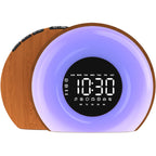 OrangeLight Wake Up Light Sunrise Alarm Clock for Bedroom Sunrise Sunset Simulation 23 Natural Sounds 13 Colors Night Light Dual