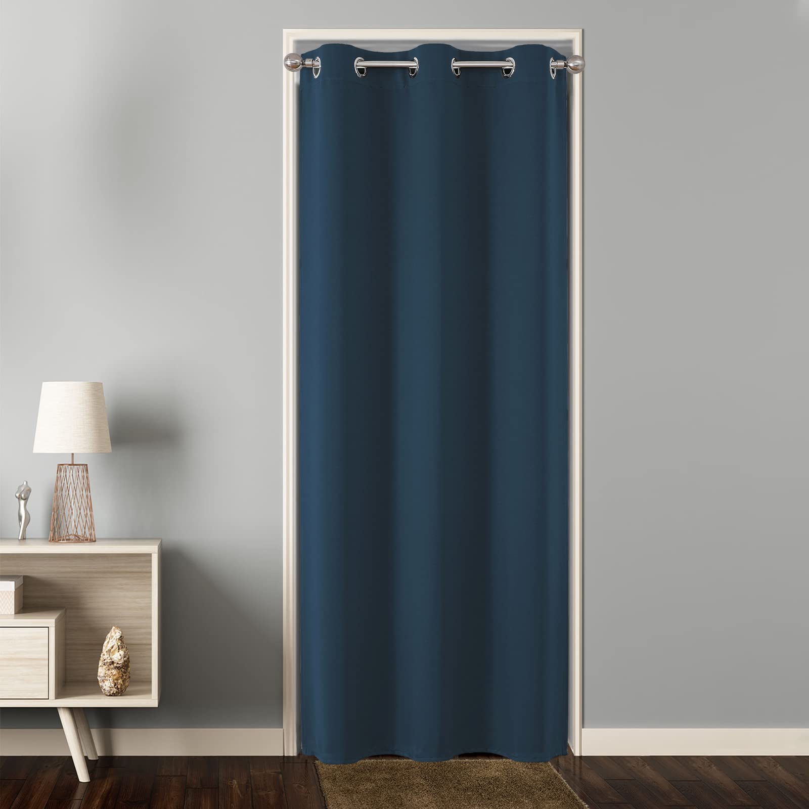 Joydeco Doorway Curtains Closet Curtains For Bedroom Closet Door, Navy Blue Door Curtains For Doorways Privacy Bedroom, Smooth T