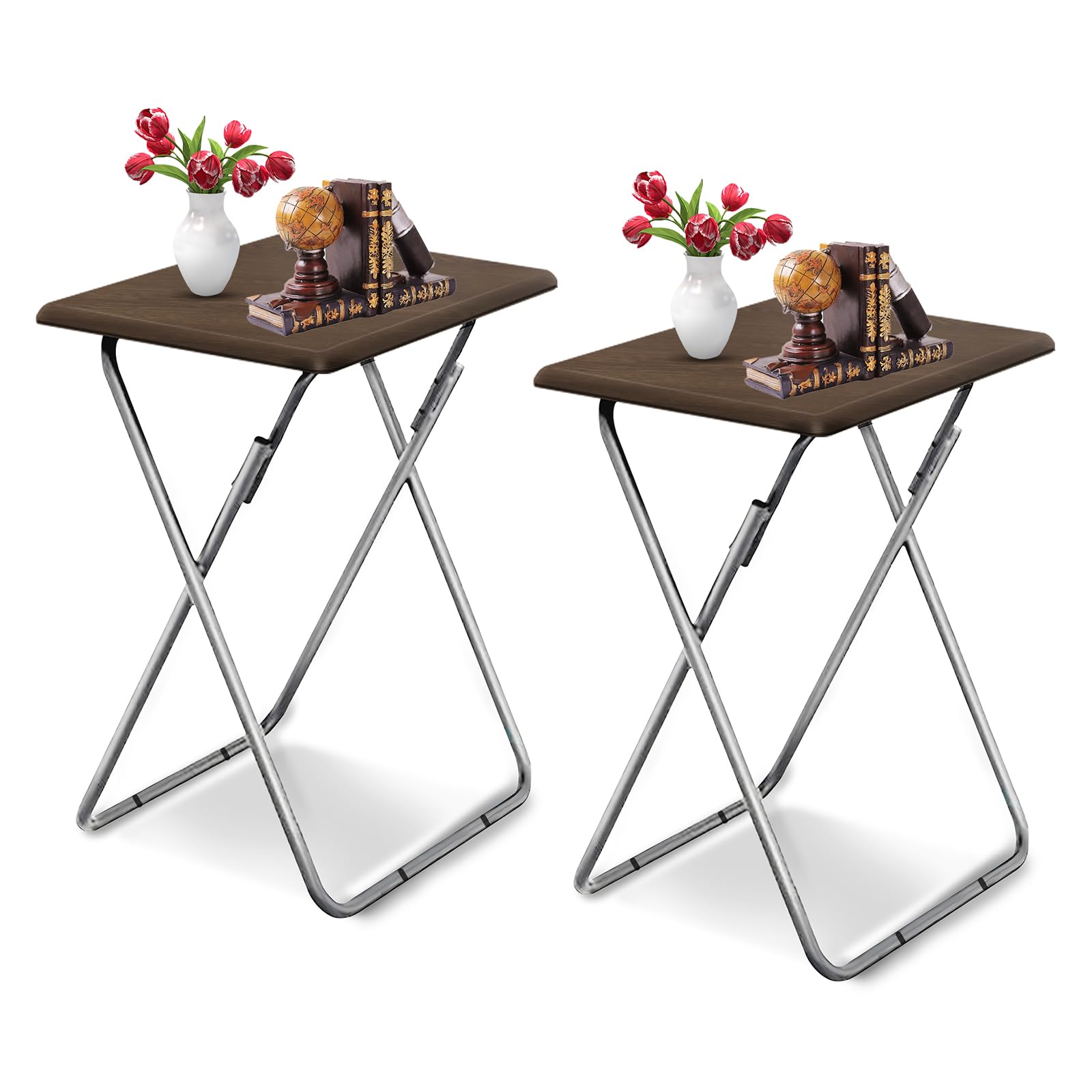 Garden 4 you Folding TV Tray Table on Bed & Sofa,TV Dinner Tray with Sturdy MDF,25In Portable Table with No Assembly Required (W