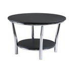 Winsome Wood Maya Round Coffee Table, White Top, Metal Legs [Kitchen] Part No. 93531