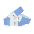 Wristco Sky Blue Tyvek Wristbands For Events - 100 Count - Security Cuts & Tamper-Proof Design To Prevent Reuse - Premium-Grade