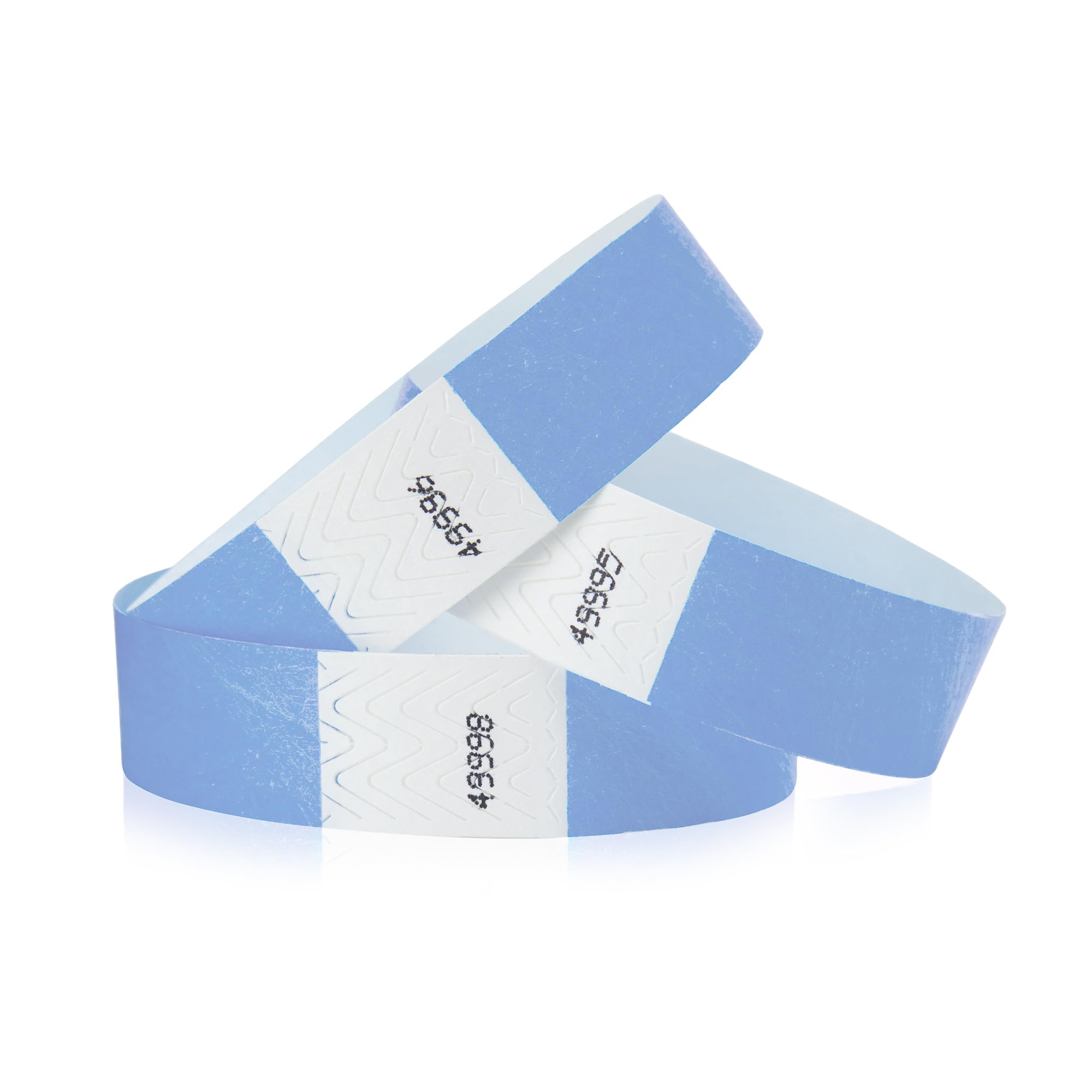 Wristco Sky Blue Tyvek Wristbands For Events - 100 Count - Security Cuts & Tamper-Proof Design To Prevent Reuse - Premium-Grade