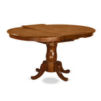 East West Furniture POML5-SBR-W 5 Piece Modern Dining Table Set Includes an Oval Wooden Table with Butterfly Leaf and 4 Dining Room Chairs, 42x60 Inch, Saddle Brown