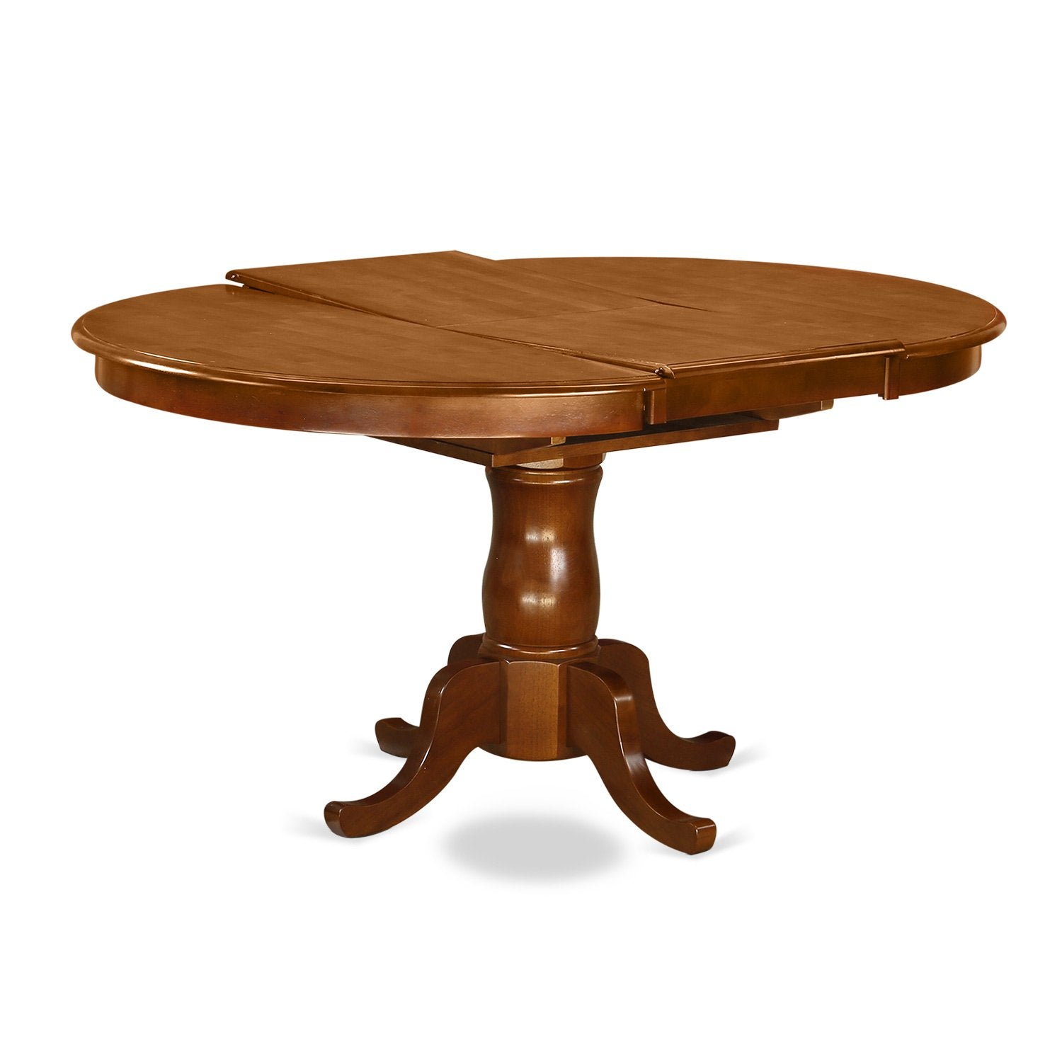 East West Furniture POAV5-SBR-C 5 Piece Dinette Set for 4 Includes an Oval Room Table with Butterfly Leaf and 4 Linen Fabric Kitchen Dining Chairs, 42x60 Inch