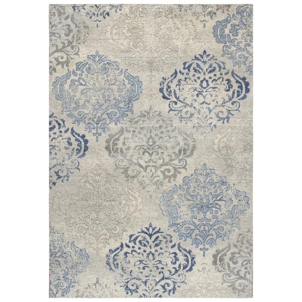 Rizzy Home Alora Decor Euphoria 9' X 12' Medallion Lt. Gray/Gray/Rust/Blue Hybrid Area Rug