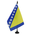 Bosnia And Herzegovina Table Flag 5' X 8' - Bosnian Herzegovinian Desk Flag 21 X 14 Cm - Black Plastic Stick And Base - Az Fla