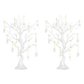 Nuptio Artificial Trees Decorative Trees: 2 Pcs White Twig Trees 22.8in Tall Halloween Decorations Wedding Centerpiece for Table