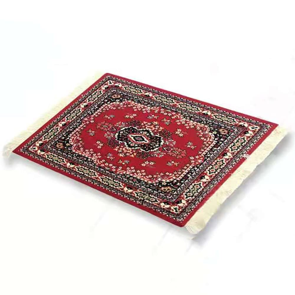 Paitianle Mouse Pads For Wireless Mouse,Oriental Carpet Mouse Mat Computer Mousepad For Table Decor (Style1 Red)