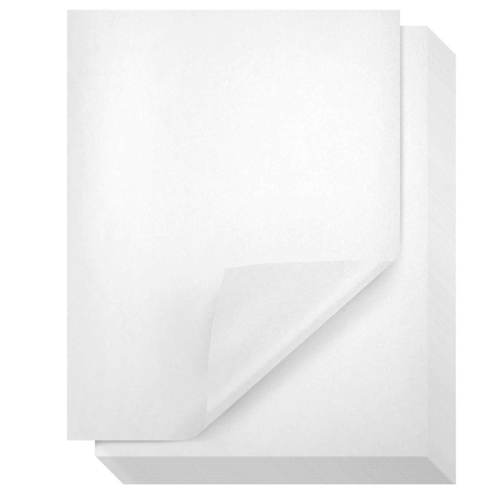 96 Sheets White Metallic Shimmer Paper For Printer, 8.5X11 Inch Letter Size Double Sided For Invitations, Crafts (110 Gsm)
