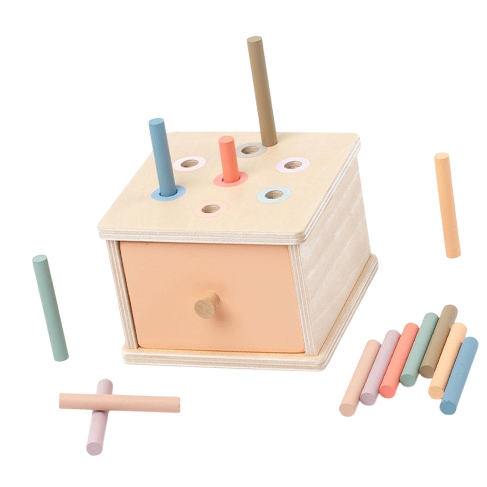 Fabloft Object Permanence Box Toy Early Learning Wooden For Kids Children Boys Girls Stick Box