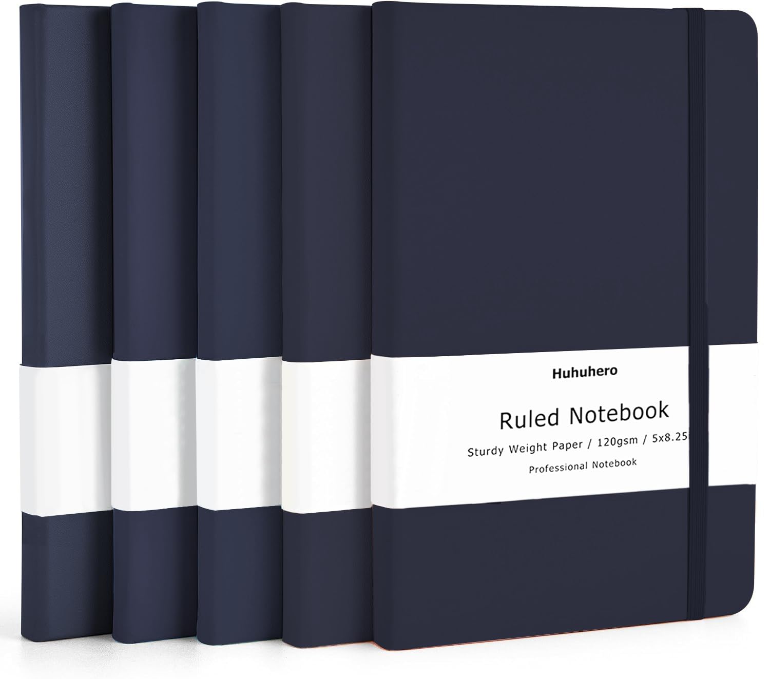 Huhuhero Notebooks Journal, Ruled Notebook, Premium Thick Paper Lined Journal, Black Hardcover Notebook For Office Home School B