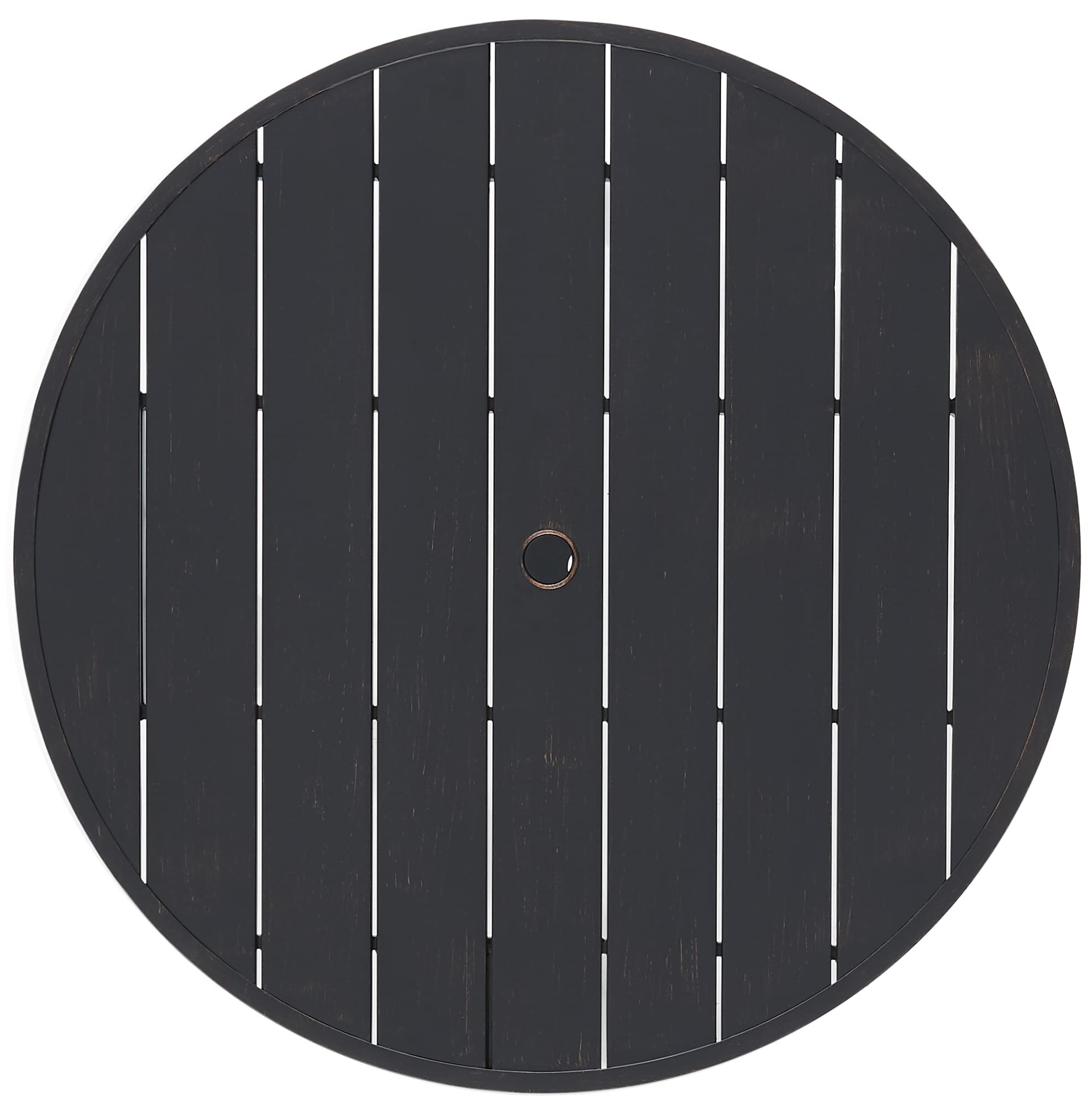 Crosley Furniture Kaplan 42&Quot; Round Outdoor Dining Table With Umbrella Hole For Outside Patio, Oil-Rubbed Bronze