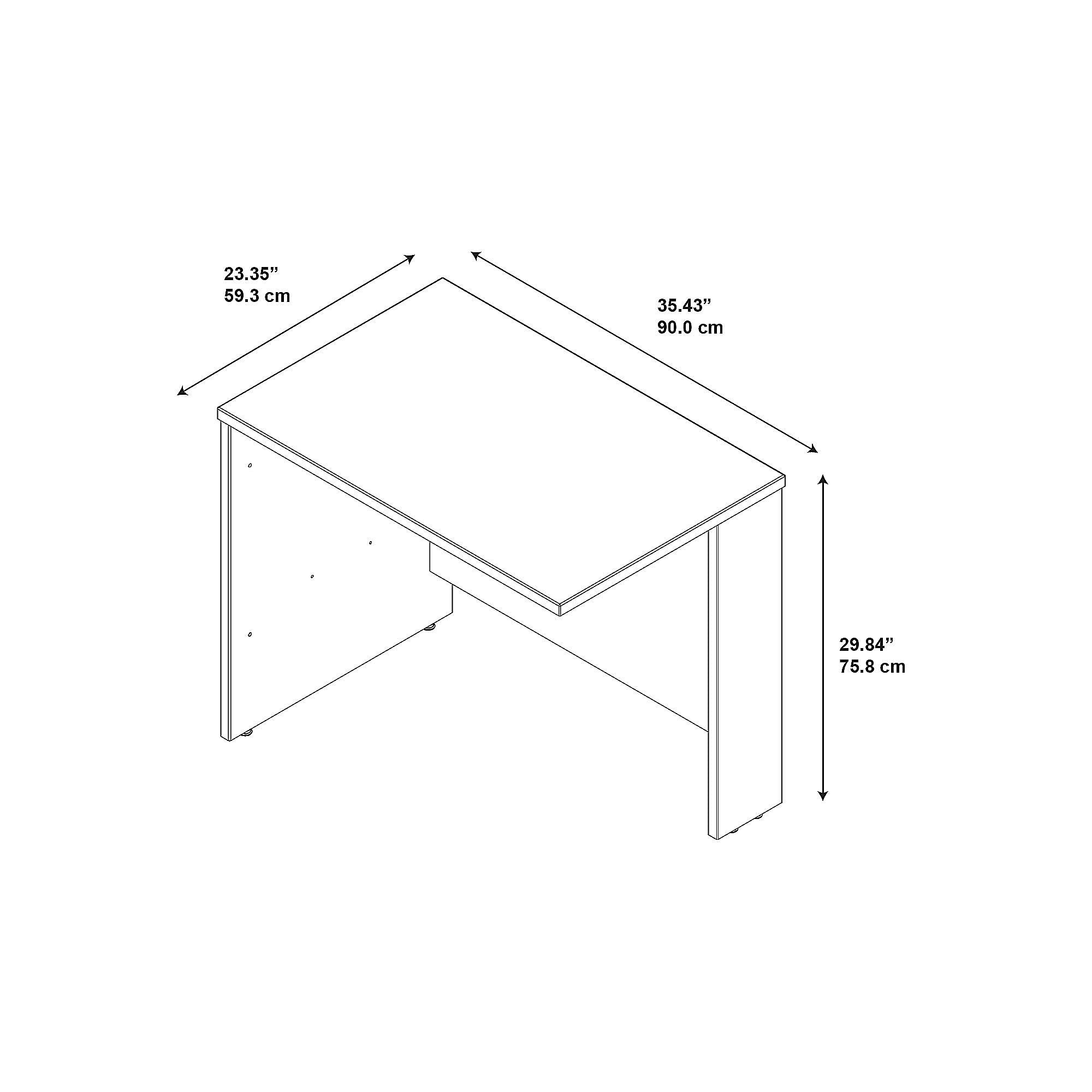 Bush Business Furniture Westfield 36W Return Bridge, Mocha Cherry (WC12918)