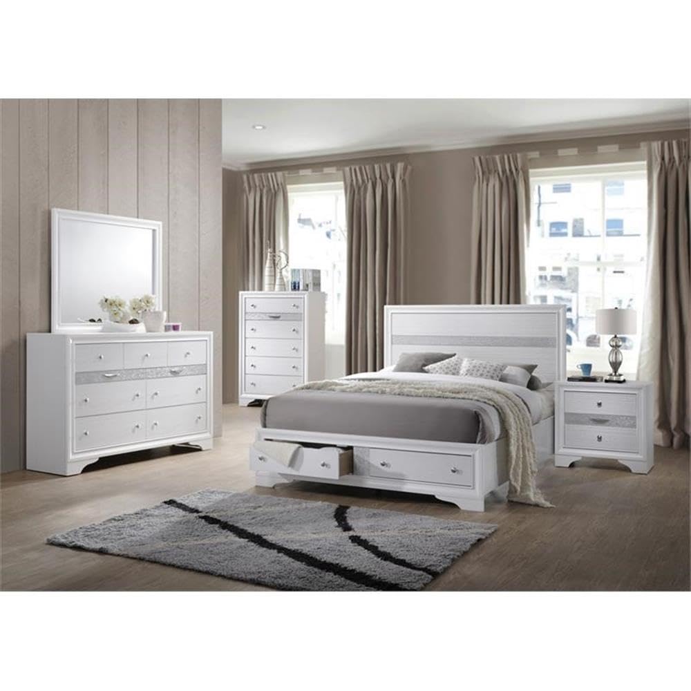 Best Quality Furniture Catherine Eastern King Bed Only Only, White