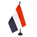 Yemen Table Flag 5' X 8' - Yemeni Desk Flag 21 X 14 Cm - Black Plastic Stick And Base - Az Flag
