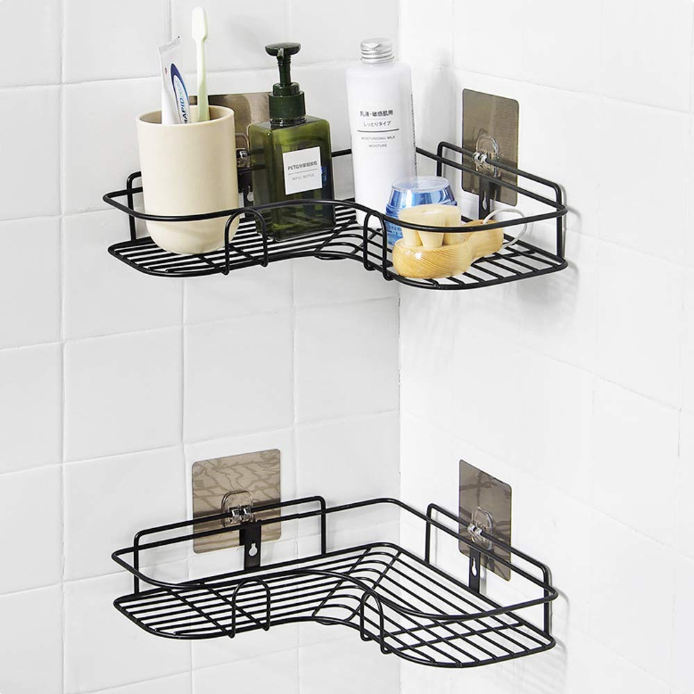 TRENDBIT Multipurpose Self Adhesive WallMounted Corner Storage Rack Bathroom Organizer Kitchen Basket Cosmetic Hanging Shower C