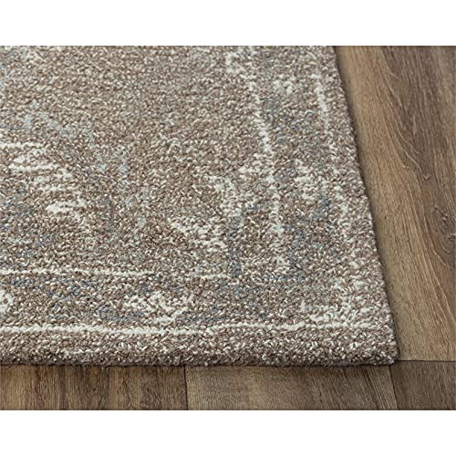 Peace 8'9" X 11'9" Floral Brown/Brown Hand-Tufted Area Rug