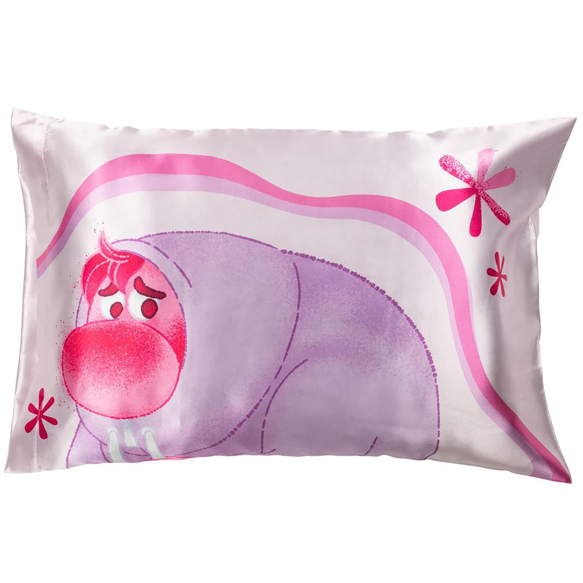 Disney Pixar Inside Out Embarrassment Satin Pillowcase - Standard Size 20X30 Inch Silky Soft Purple Premium Pillow Cover
