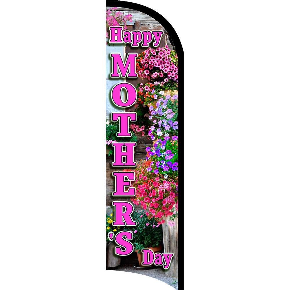 Happy Mother'S Day Premium Windless Feather Flag, Flag Only (11.5' Tall X 3' Wide)