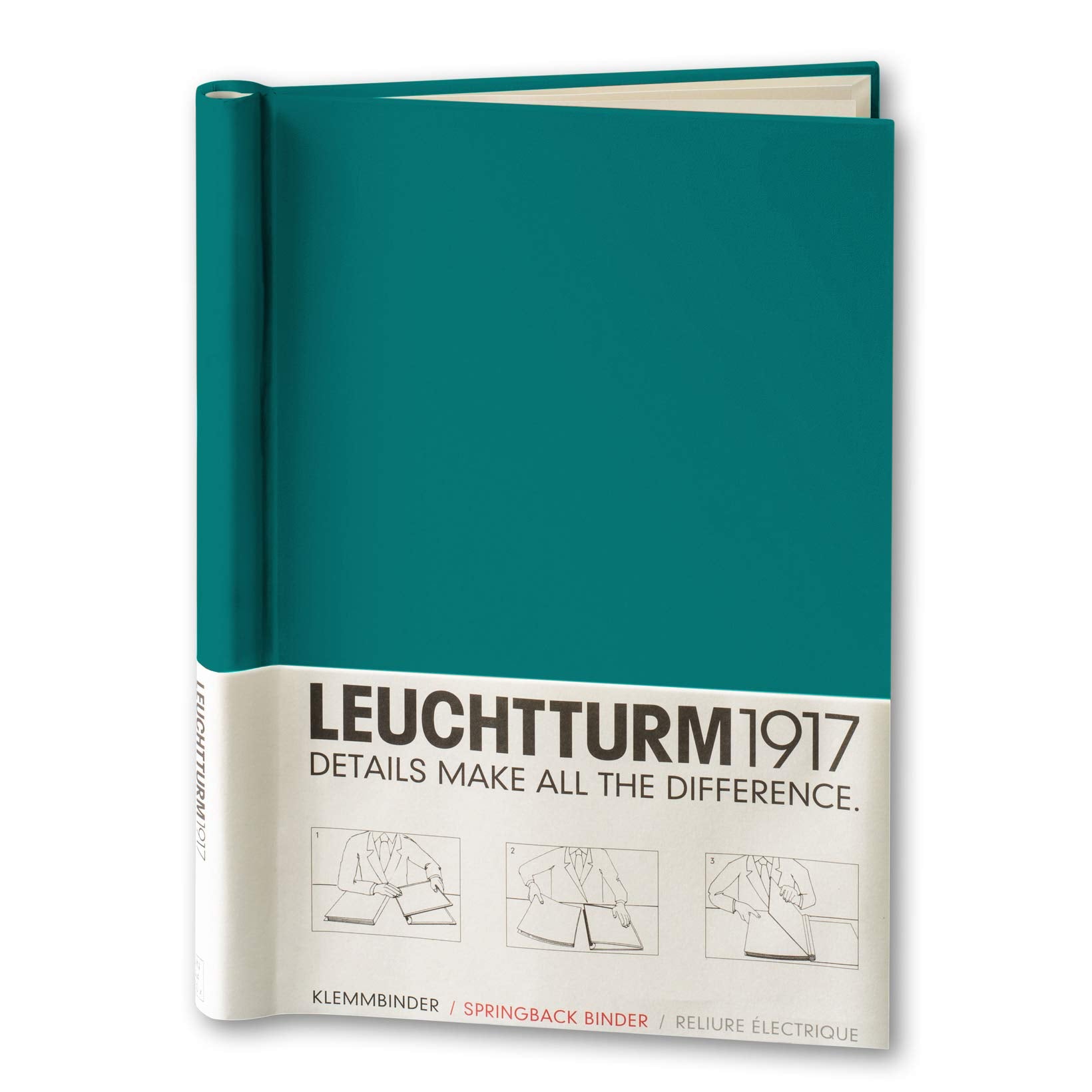 Leuchtturm1917 - Peka Springback Binder (Pacific Green) - Holds 150 Sheets Of Paper