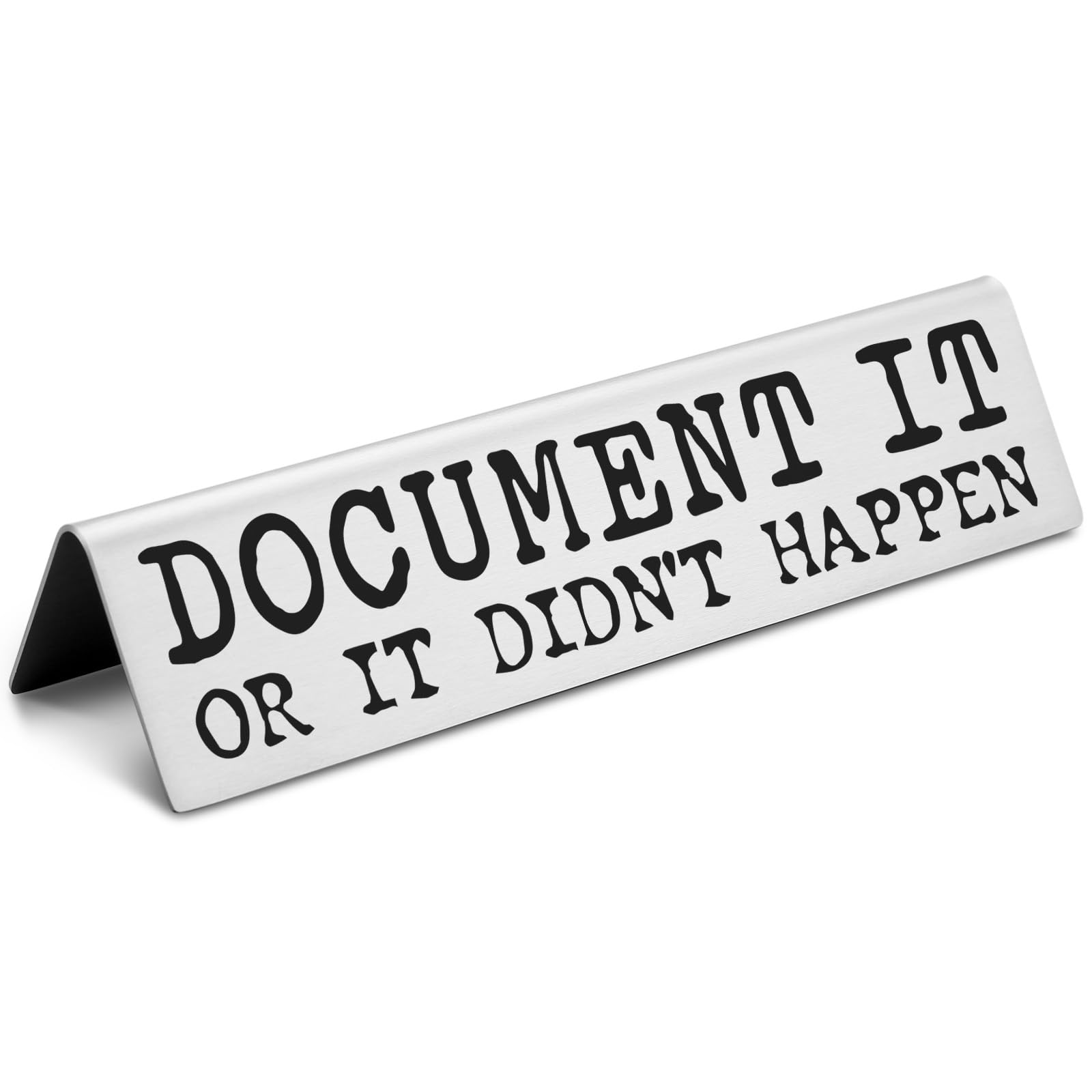 EFFJNSG Funny Desk Signs for Office Novelty Nameplate Gag Gifts for HR Coworker, Funny Office Decor Desk Plaque for Human Resour