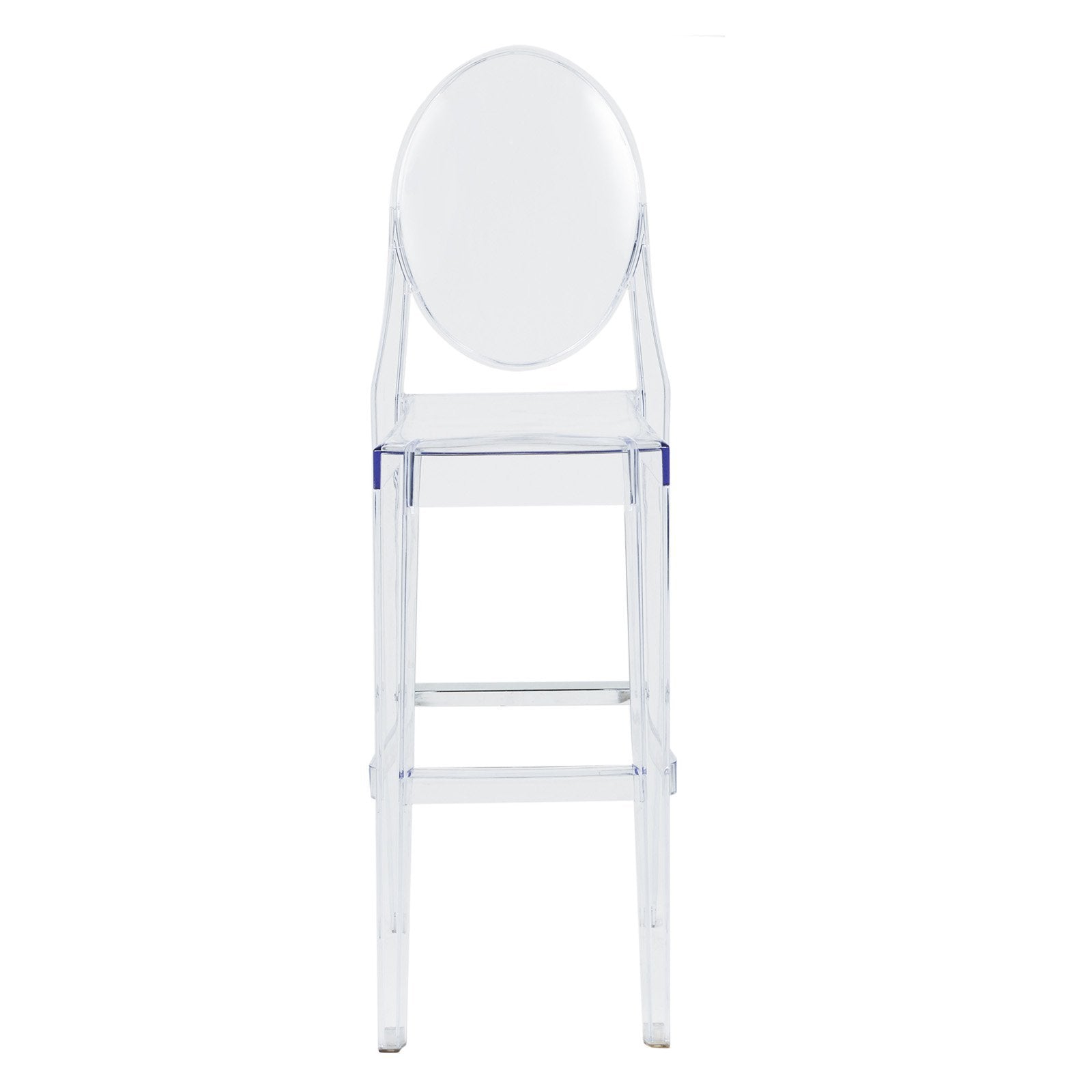 Commercial Seating Products Clear Polycarbonate Kage Barstool With Back Clear/