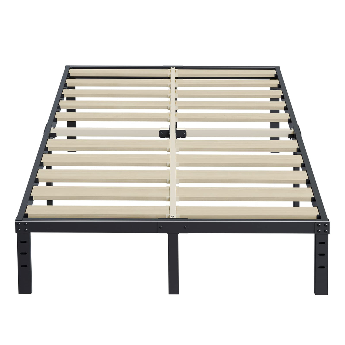 Ziyoo Full Size Bed Frame 14 Inches High 3 Inches Wide Wood Slats With 3500 Pounds Support For Foam Mattress, No Box Spring Needed, Underbed Storage Space,Easy Assembly, Noise Free