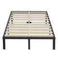 ZIYOO Queen Size Bed Frame 18 Inches Tall, 3 Inches Wide Wood Slats with 3500 Pounds Support for Foam Mattress, No Box Spring Ne