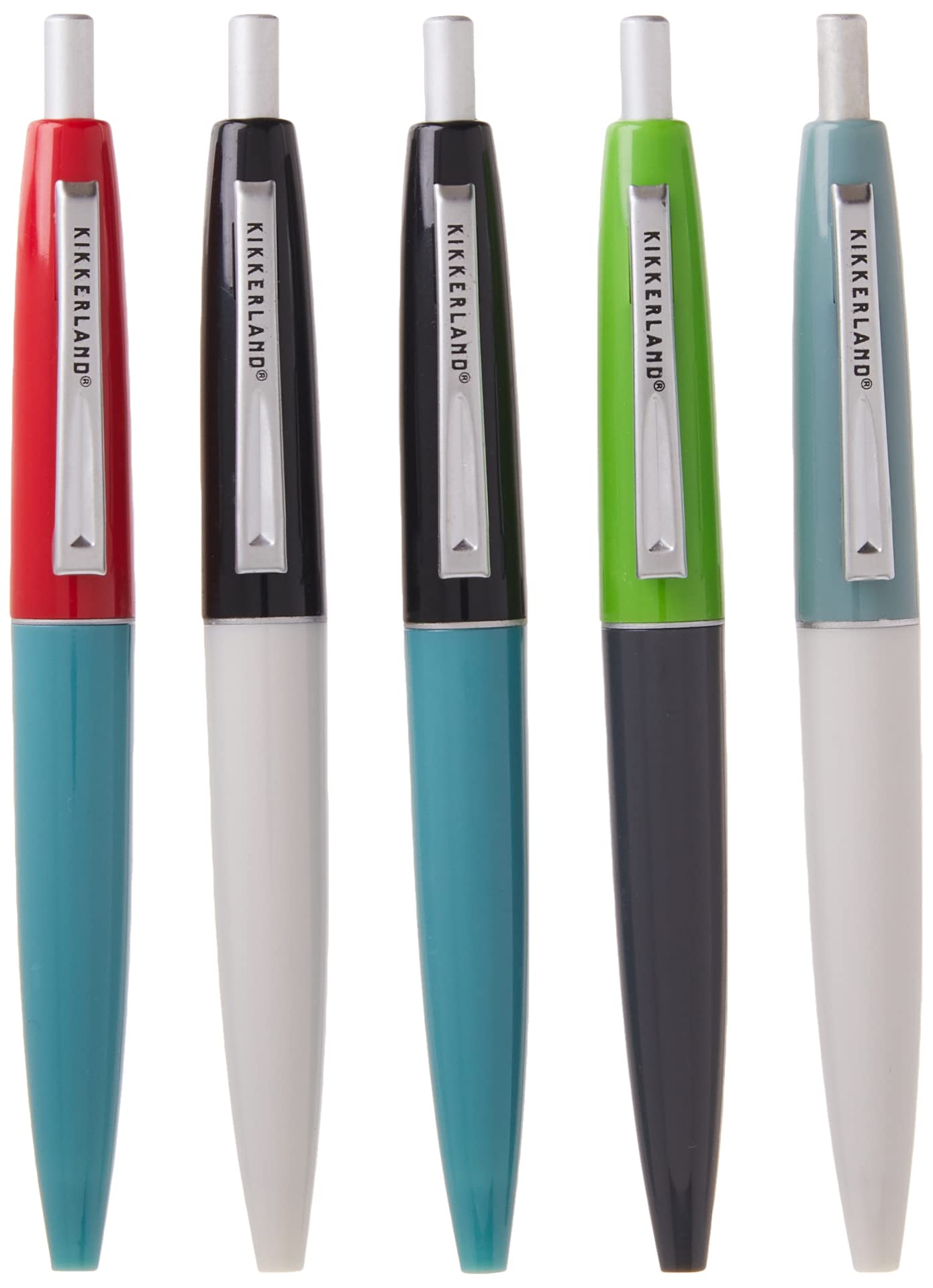 Kikkerland Mini Retro Pens, Set Of 5 (4329S)