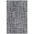 Classic 5' X 7'6" Geometric Charcoal/Black Hand Tufted Area Rug