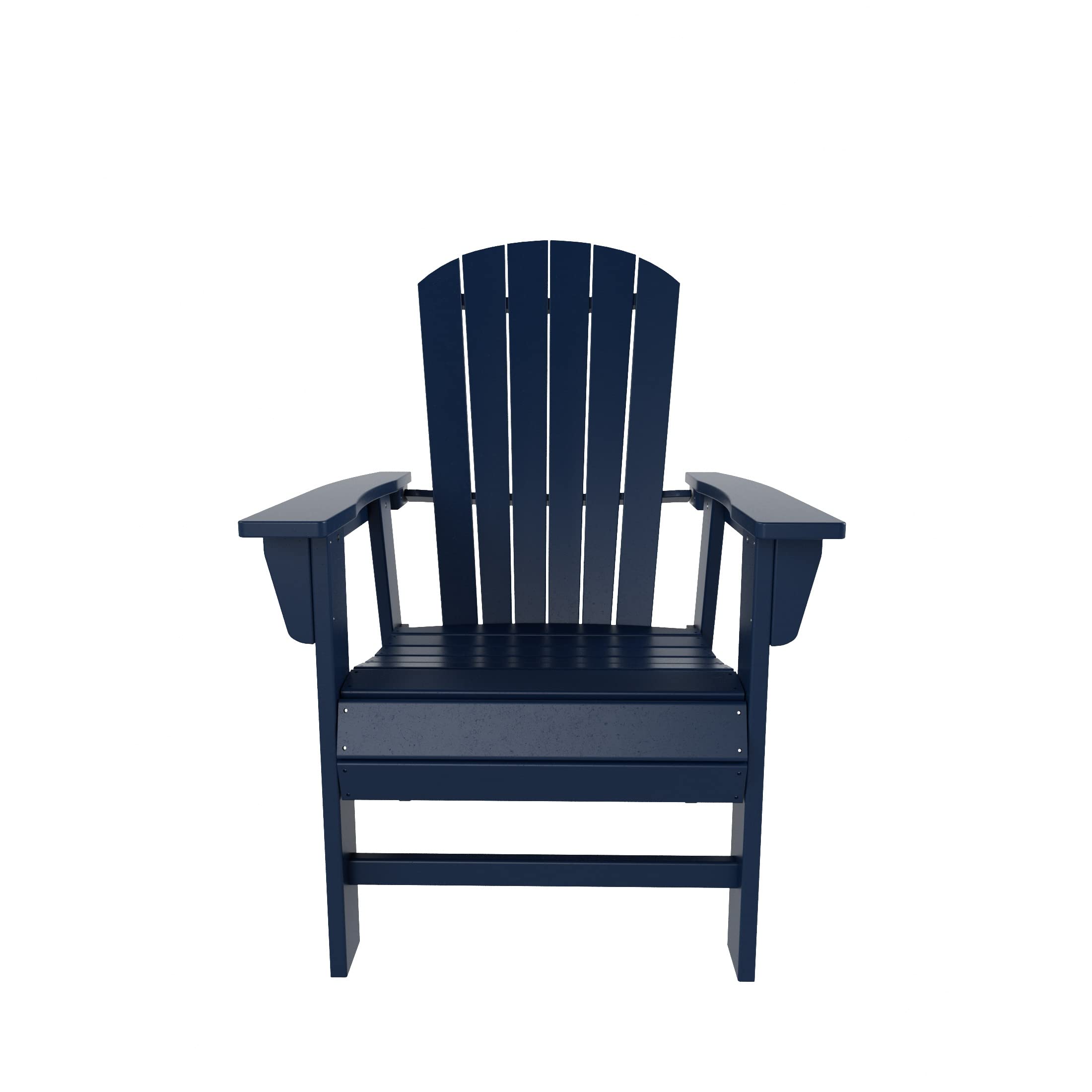 Westintrends Dylan Dylan Outdoor Patio Shell-Back Adirondack Dining Chair Weather Resistant Navy Blue