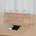 True-Ally Acrylic Desktop Weekly Planner, (30 X 15 Cm) Clear Whiteboard With Metal Stand, Dry Erase To-Do List Calendar For Offi