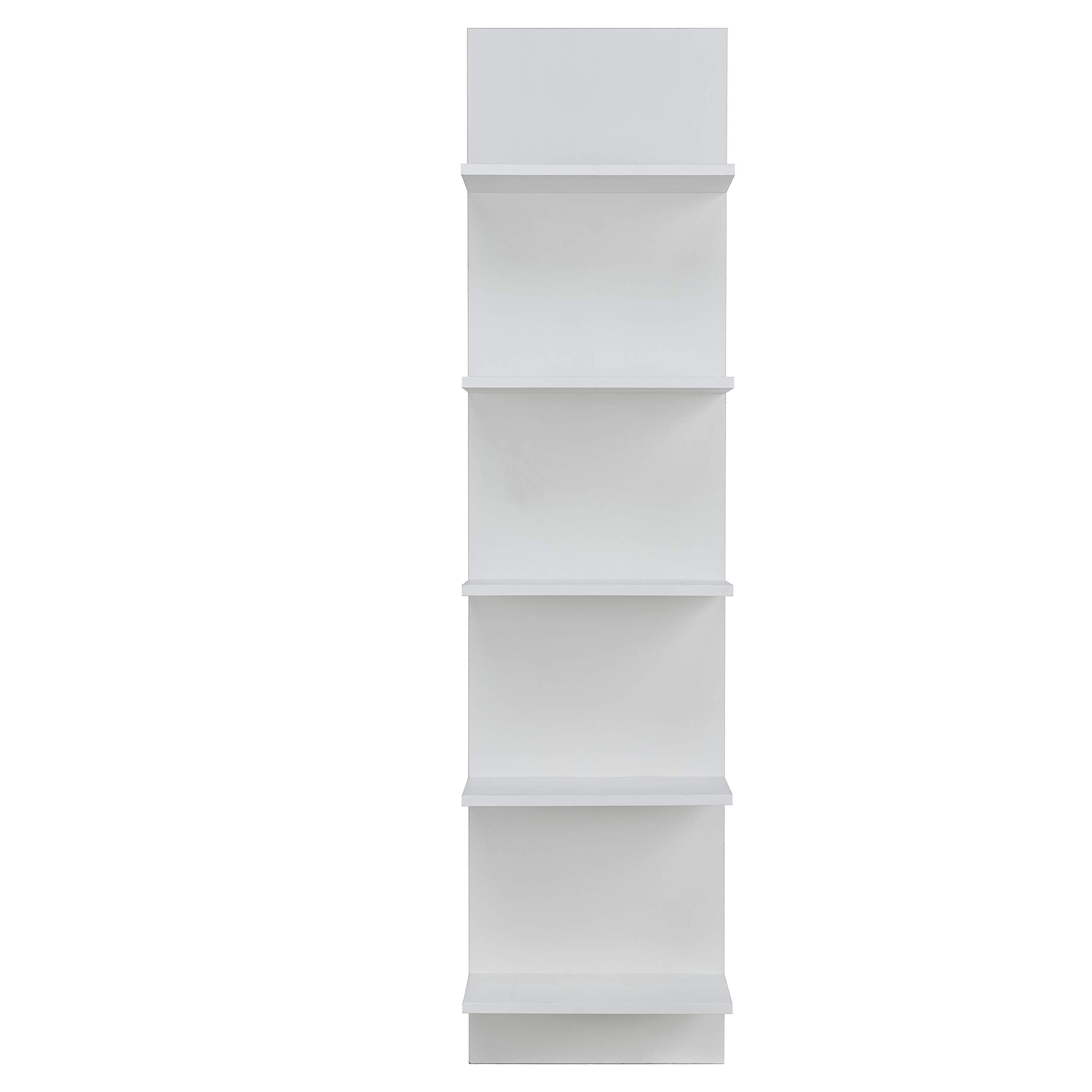 Danya B. Decorative Wall Mount Vertical Shelving Unit - Modern Column Shelves (White)