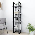vidaXL 4-Tier Book Cabinet Concrete Gray 15.7"x11.8"x55.1" Chipboard